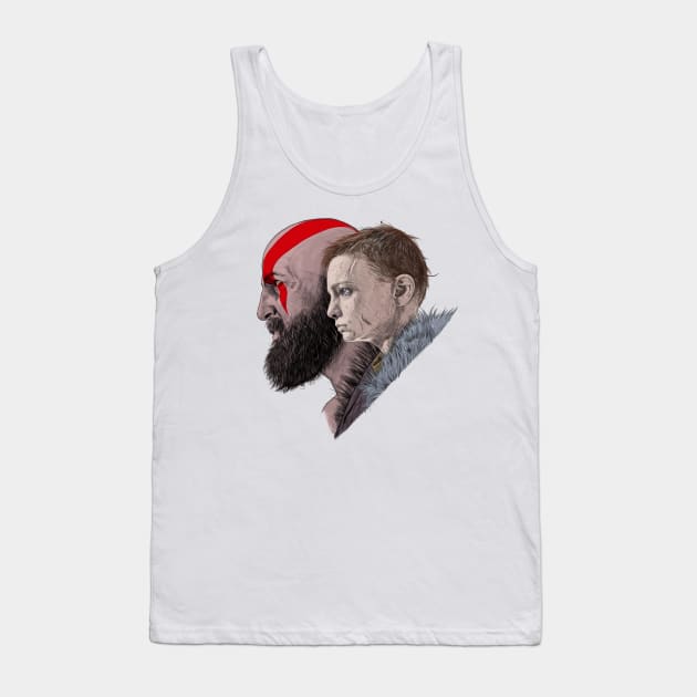 God of War: Kratos and Atreus Tank Top by KregFranco